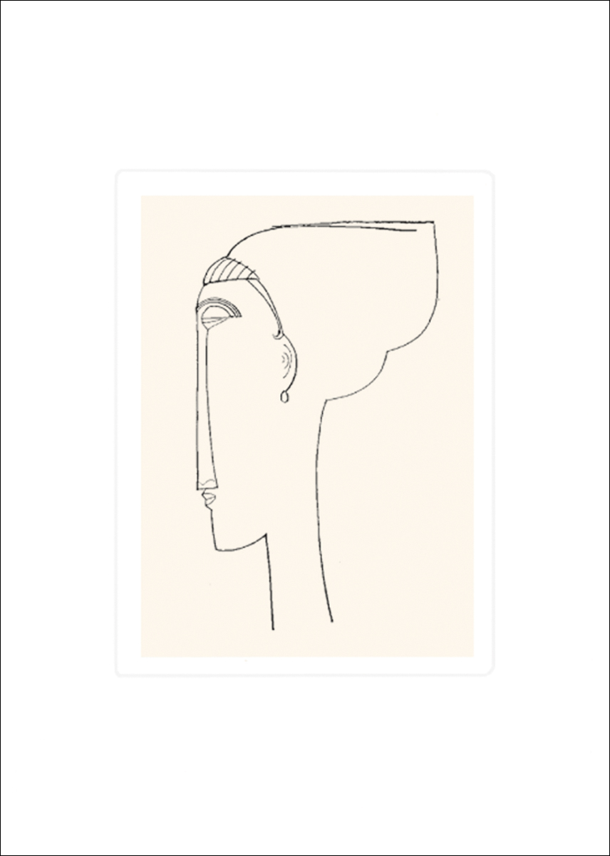 Modigliani, A.: Tête de profil ZG