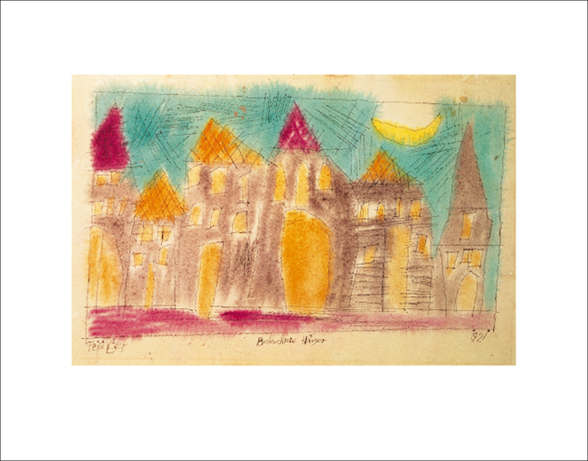 Feininger, L.: Beleuchtete Häuser