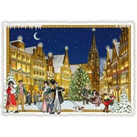 Städte-Postkarte, Weihnachten - Münster (quer)