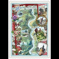 Städte-Postkarte, Rhein (Hoch)