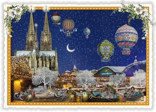 Städte-Postkarte, Weihnachten - Köln 01 (quer)