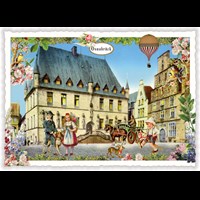 Städte-Postkarte, Osnabrück, Rathaus und Stadtwaage (Quer)