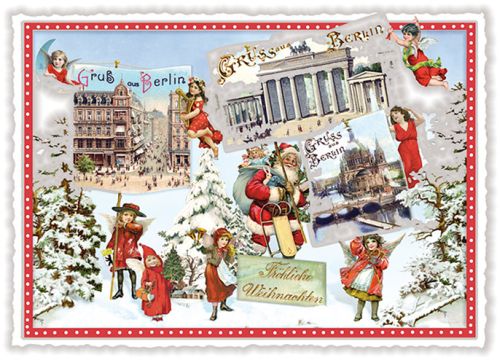 Städte-Postkarte, Weihnachten Berlin (Quer)