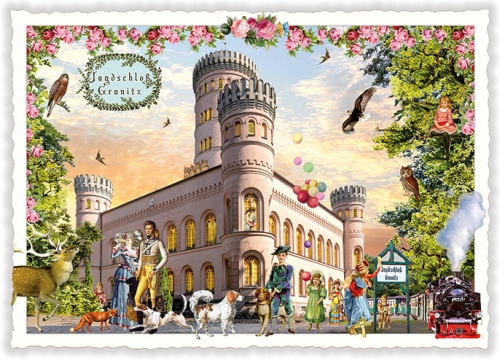 Städte-Postkarte, Sellin, Jagdschloss Granitz (Quer)