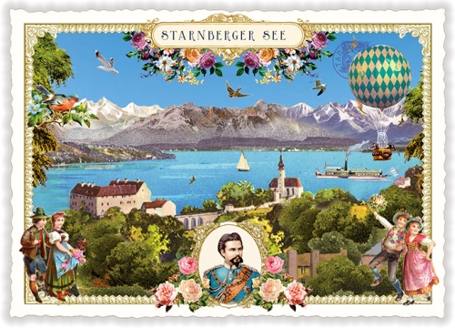 Städte-Postkarte, Bayern, Starnberger See 1 (Quer)