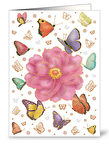 Flower and butterflies