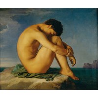 Flandrin H.: Jeune homme nu assis, 1855
