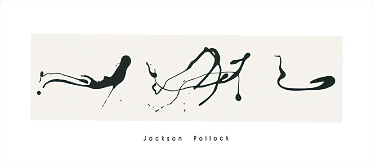 Pollock, J.: Zeichnung Tropftechnik