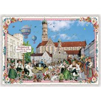 Städte-Postkarte, Augsburg St. Ulrich/Afra (Quer)