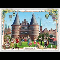 Städte-Postkarte, Holstentor (Quer)