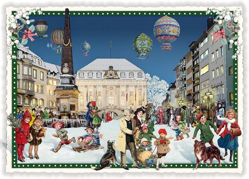 Städte-Postkarte, Weihnachten - Bonn 01 (quer)