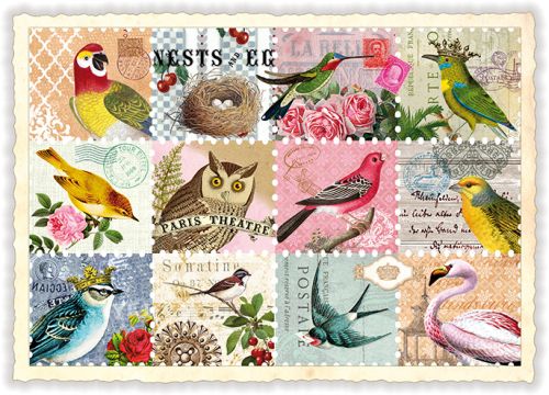 Briefmarken Vögel (o.T.) (Quer)