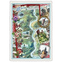 Städte-Postkarte, Rhein (Hoch)