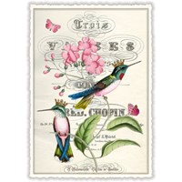 Blumen mit Kolibris (o.T.) (Hoch)