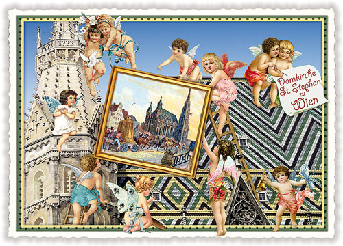Städte-Postkarte, Wien Stephansdom (Quer)