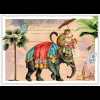 Affe auf Elefant (o.T.) (Quer)