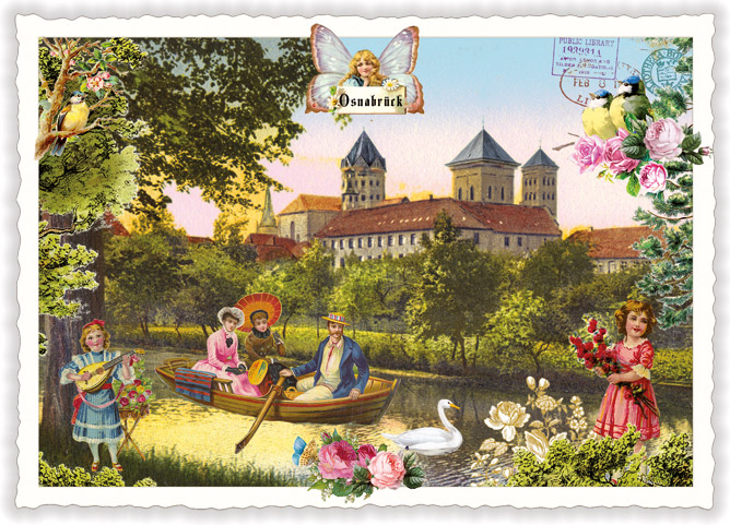 Städte-Postkarte, Osnabrück, Dom (Quer)