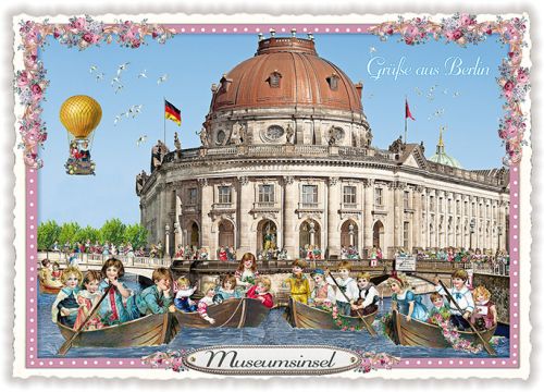 Städte-Postkarte, Berlin, Museumsinsel (Quer)